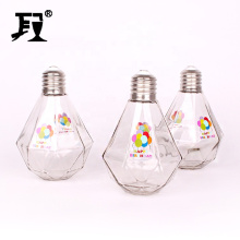 Custom logo 700ml unique shaped bulb light glass bottle for beverage juice